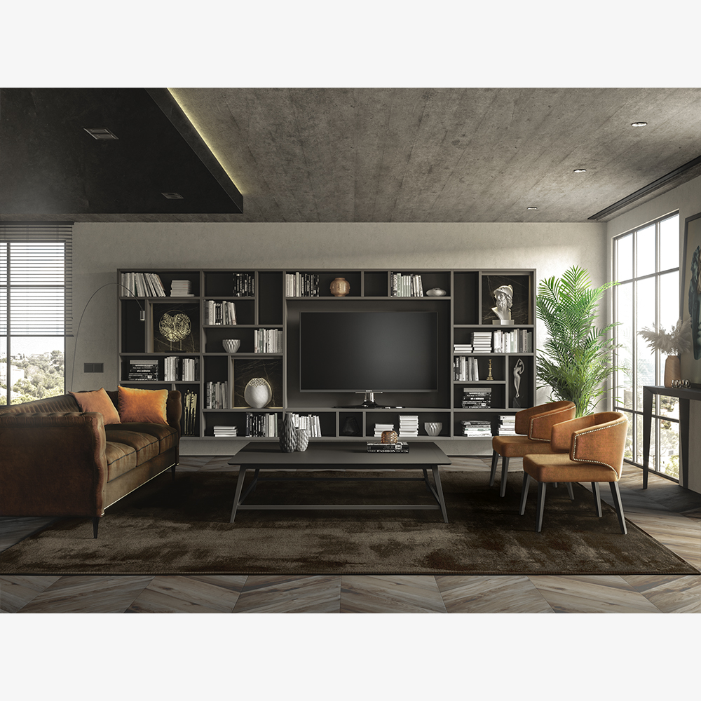 Sofa navigli capitone - Mondrian Mueble Tv - Mesa de centro murmur - Butaca Queen